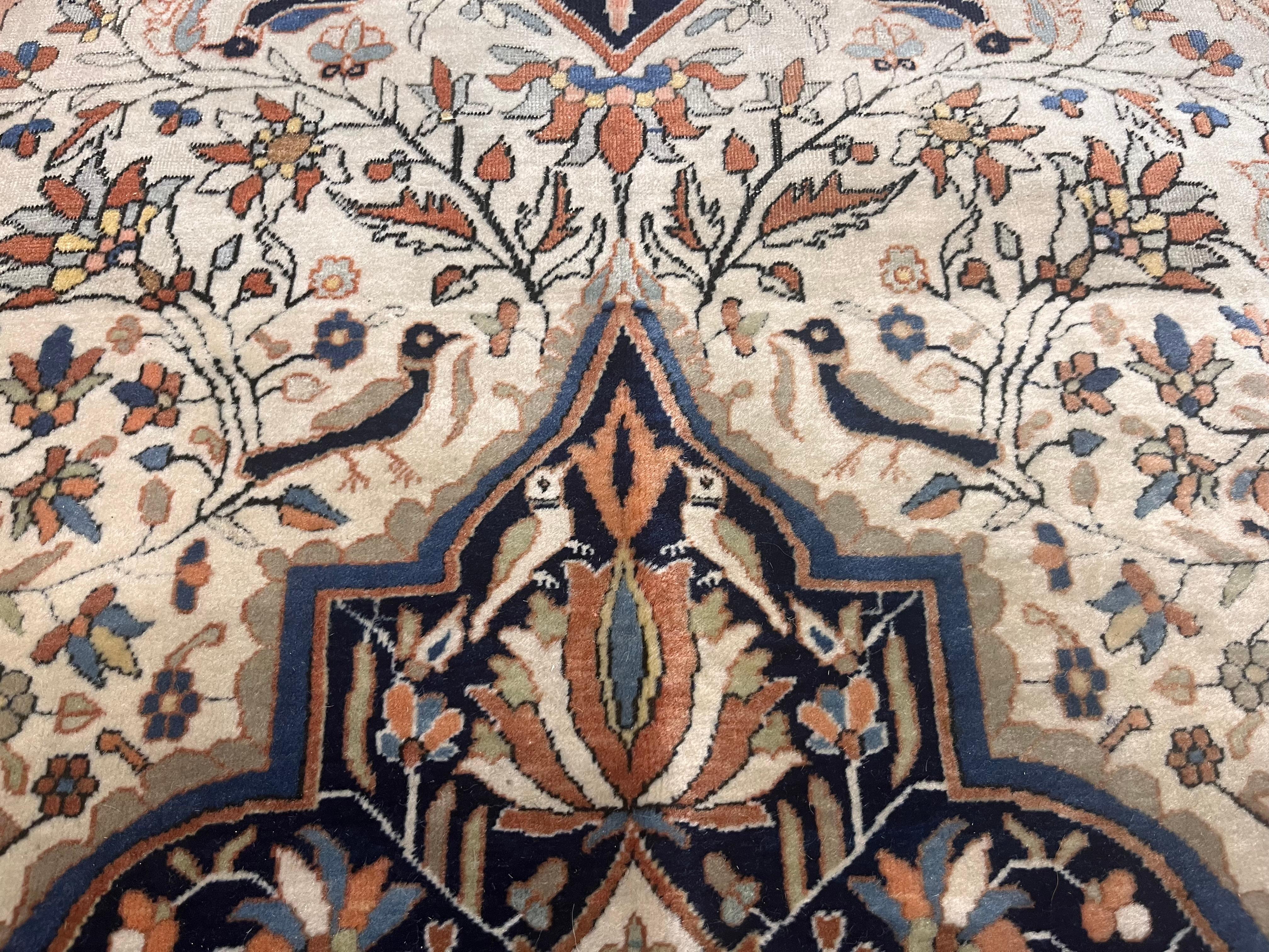 Tapis ancien persan Mohtasham Kashan 4'2