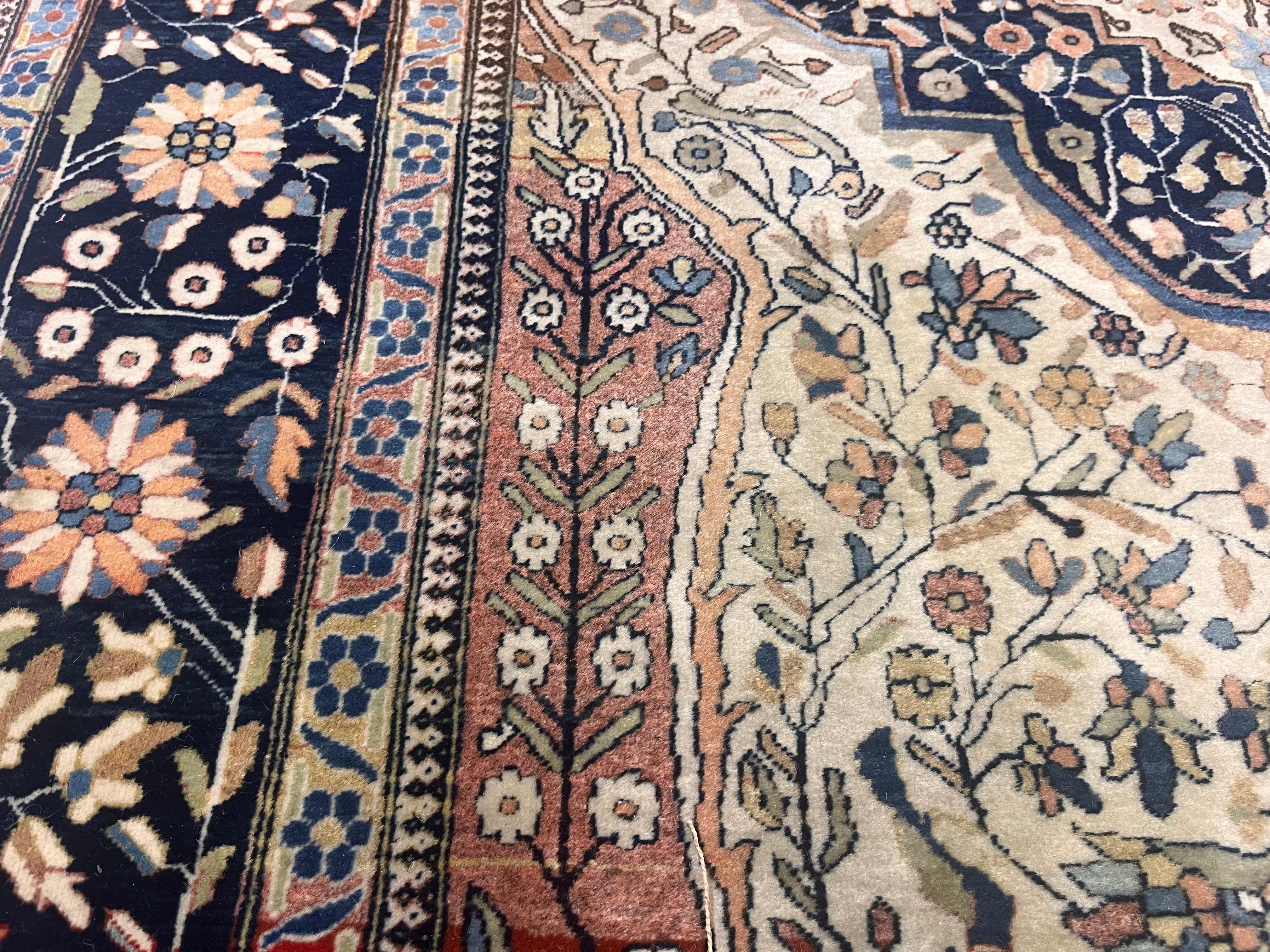 Tapis ancien persan Mohtasham Kashan 4'2