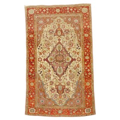 Antique Persian Mohtasham Kashan Rug 4’2” x 7’1”