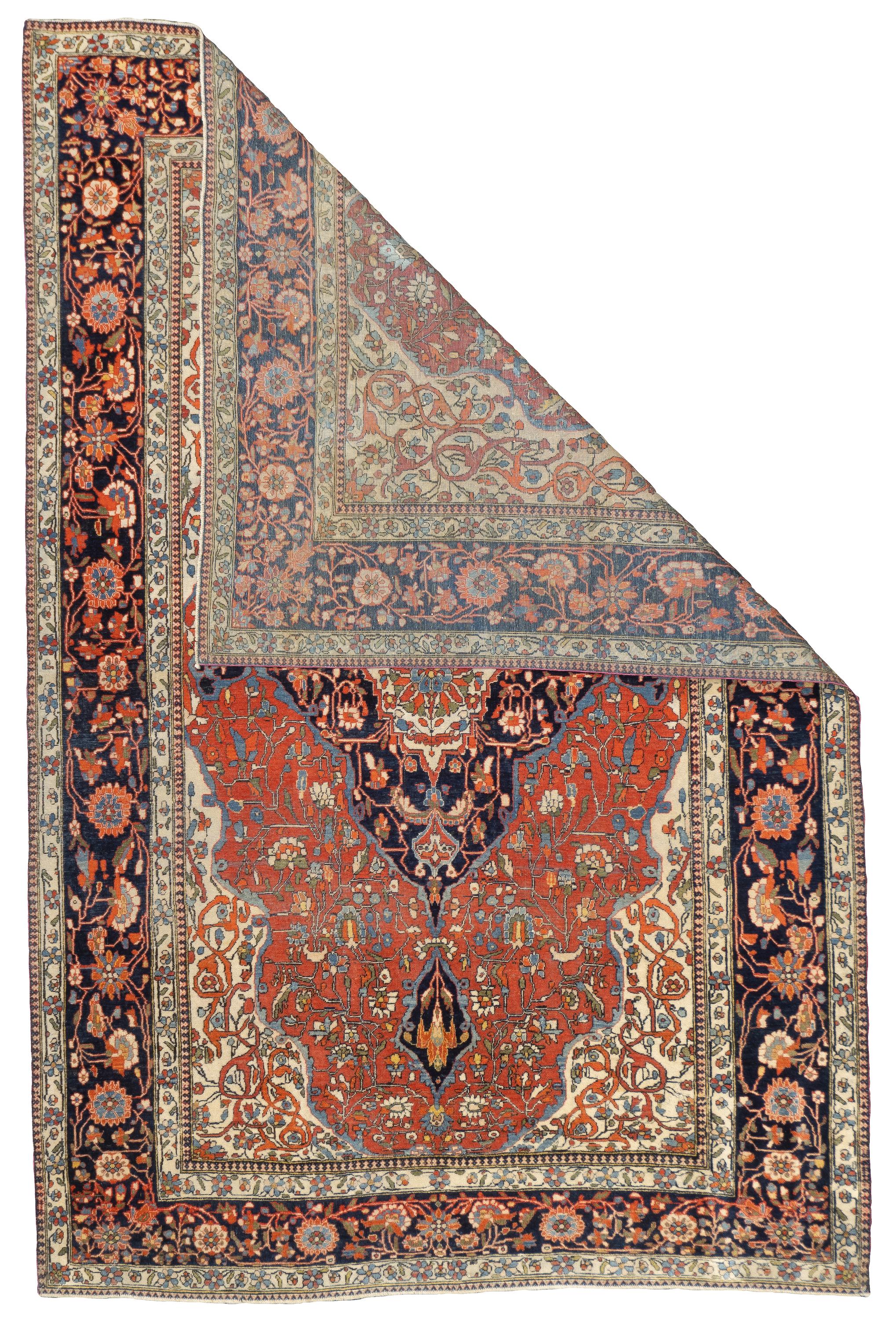 Tapis ancien persan Mohtasham Kashan 4'3