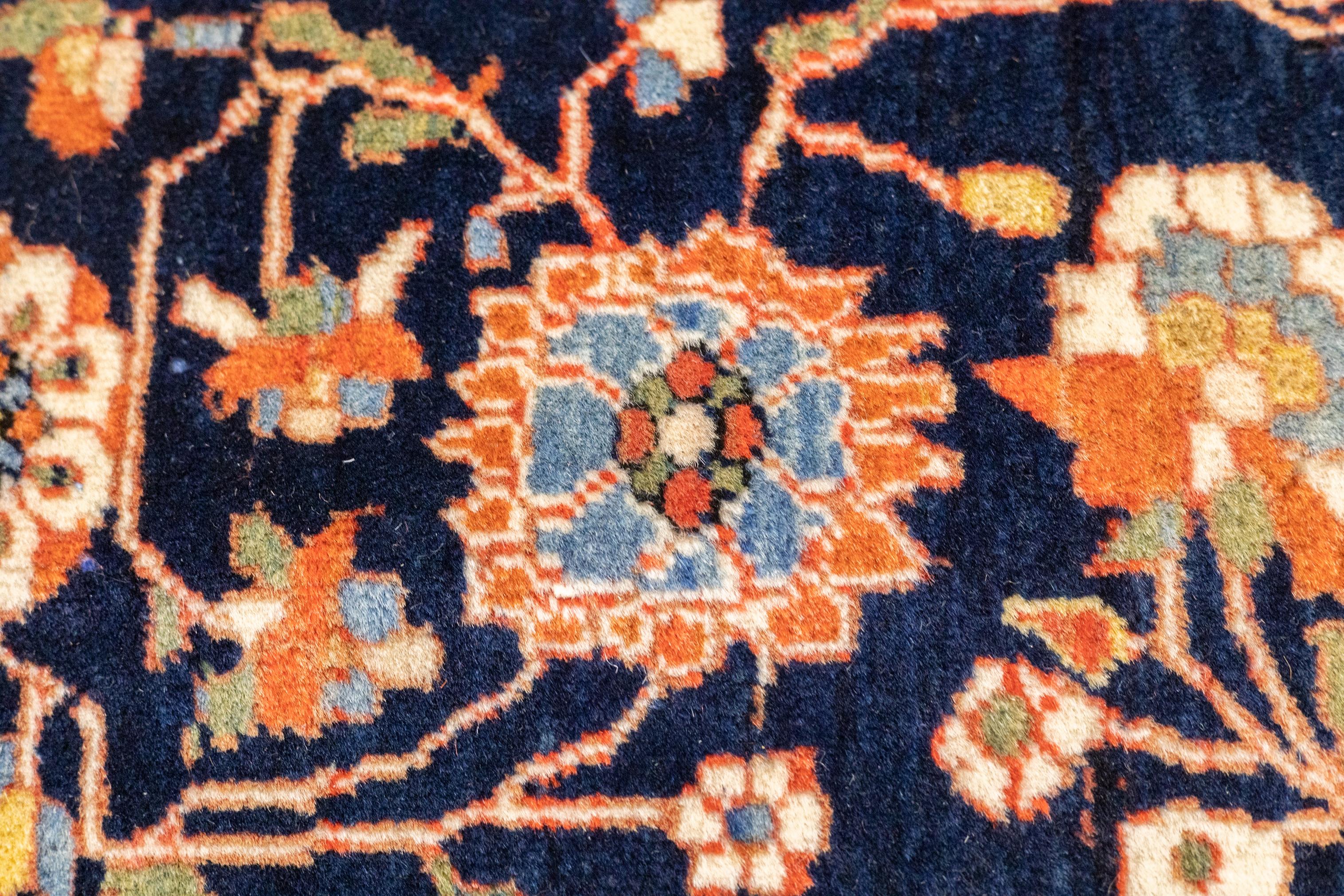 Tapis ancien persan Mohtasham Kashan 4'3