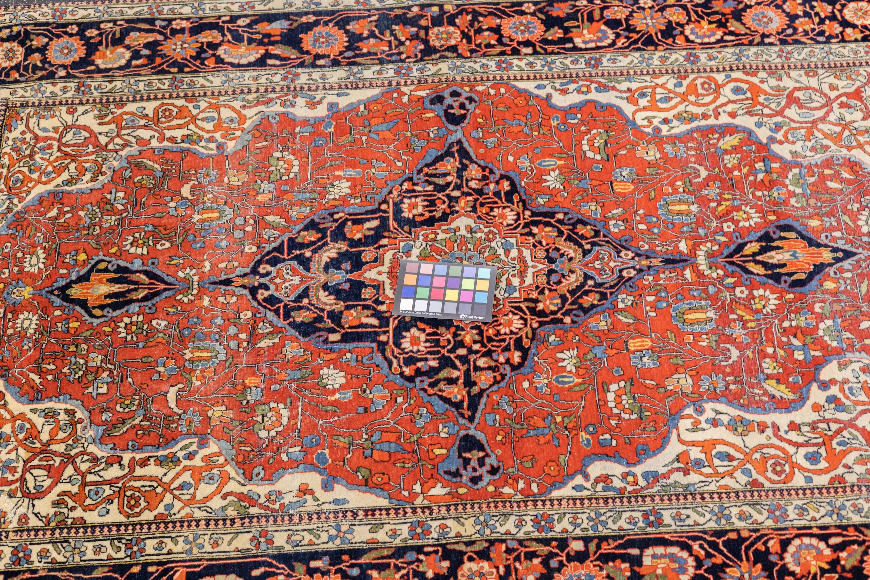 Tapis ancien persan Mohtasham Kashan 4'3