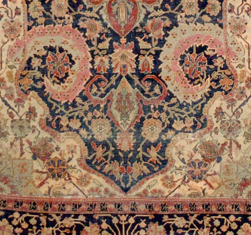 Antike persische Mohtasham Kashan Teppich 4'3