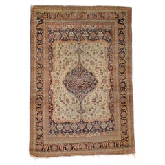 Alfombra Persa Antigua Mohtasham Kashan 4'4" x 6'5