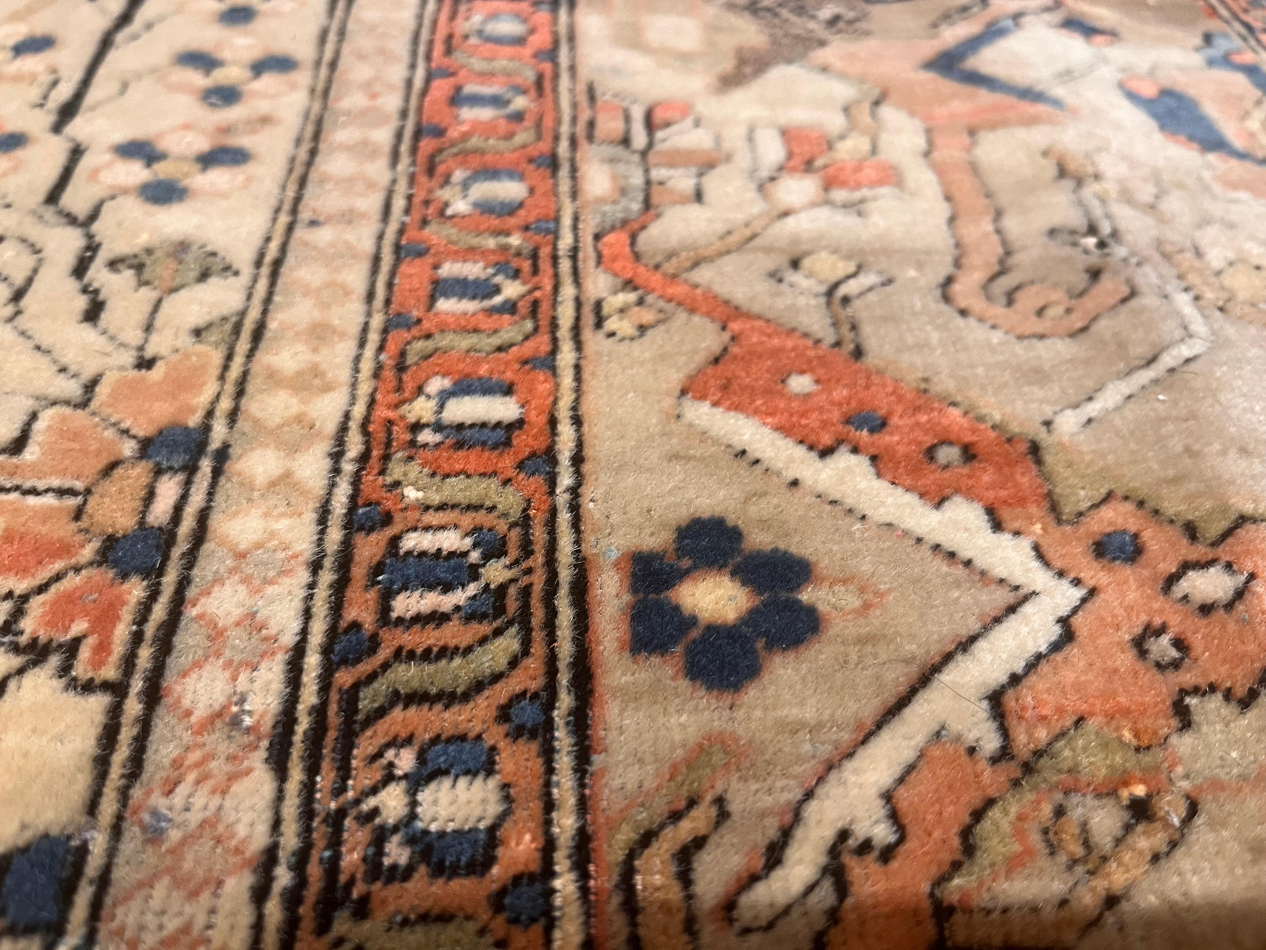 Perse Tapis ancien persan Mohtasham Kashan 4'4