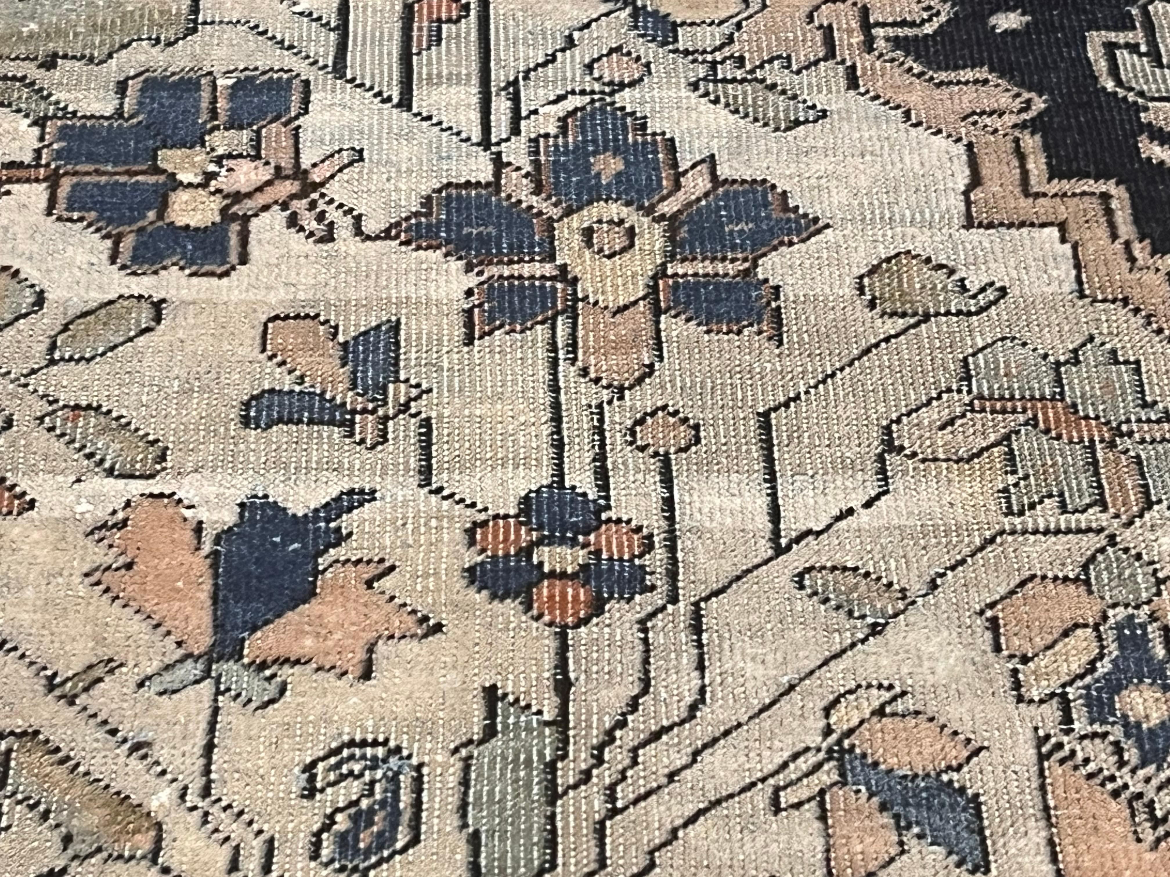 Tapis ancien persan Mohtasham Kashan 4'4