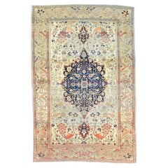 Antike persische Mohtasham Kashan Teppich 4'4" x 6'6"