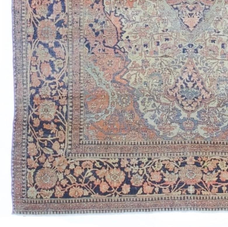 Antico tappeto persiano Mohtasham Kashan 4'5