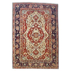 Antique Persian Mohtasham Kashan Rug 4'5" x 6’9"