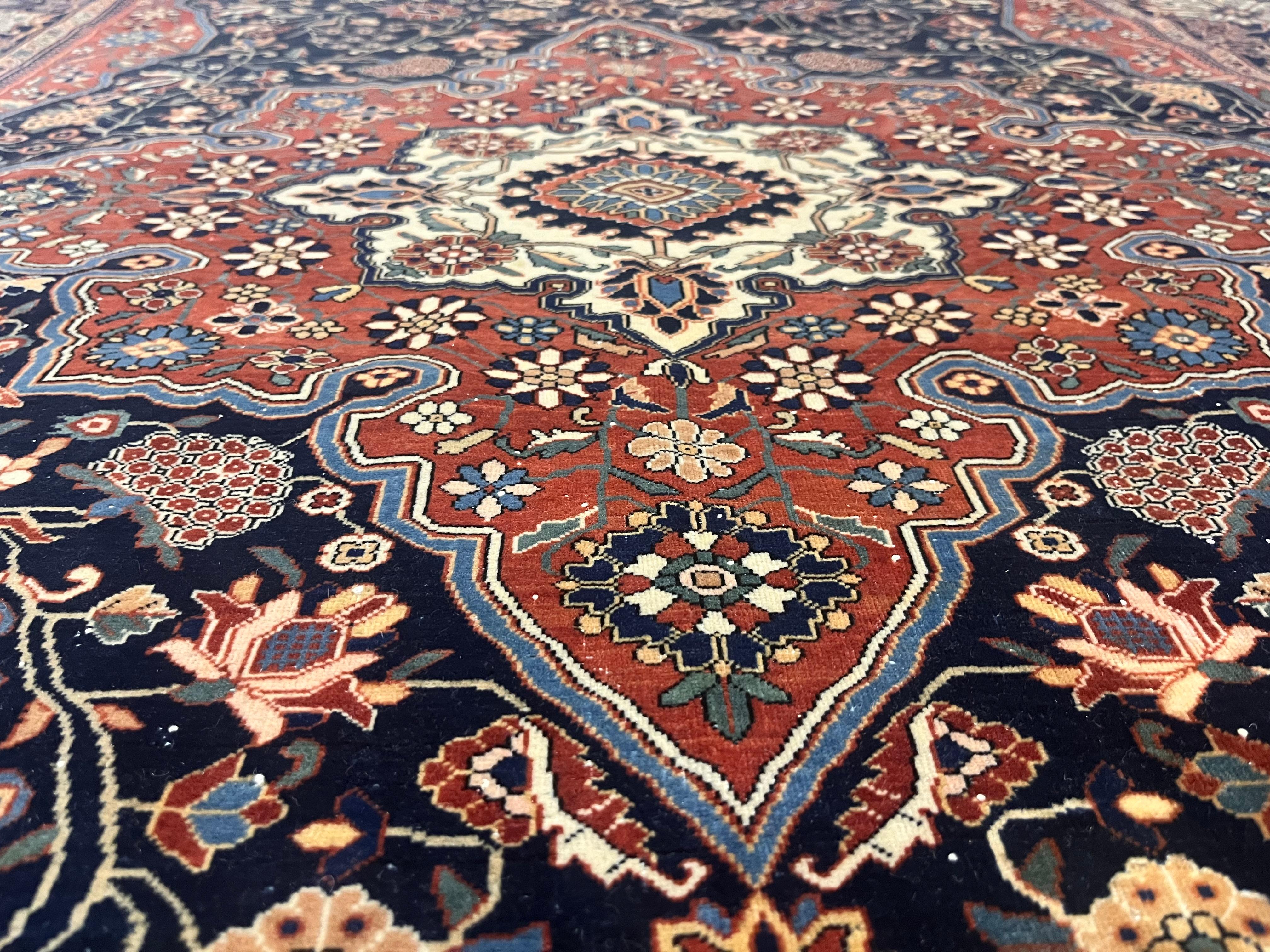 Perse Tapis ancien persan Mohtasham Kashan 4'6