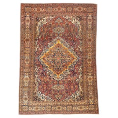 Antique Persian Mohtasham Kashan Rug 4'6'' x 6'6''