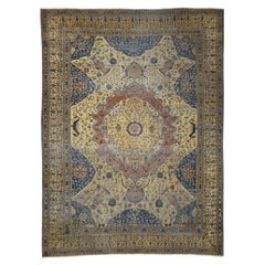 Antique Persian Mohtasham Kashan Rug 7’5” x 10’0"