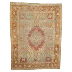 Antiker persischer Mohtasham Kashan Teppich 7'7 x 10'0"