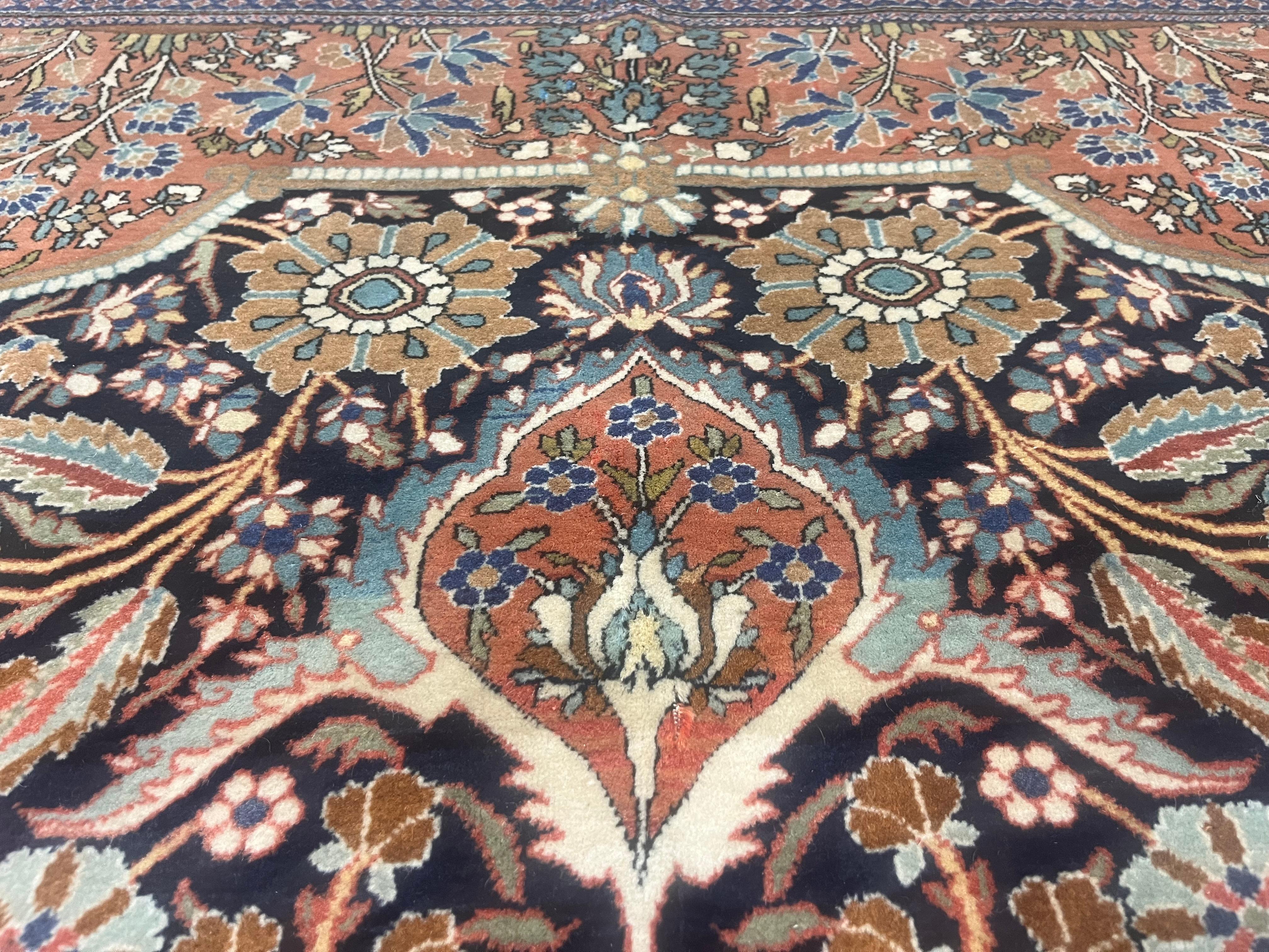 Antike persische Mohtasham Kashan Teppich 9'2