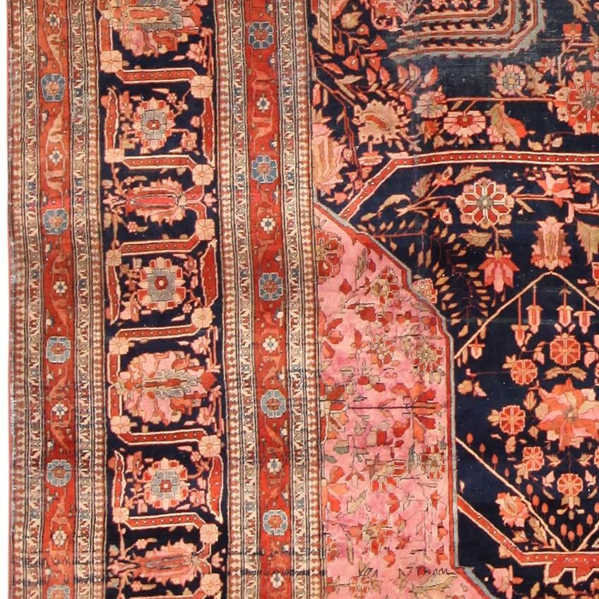 Antique Persian Mohtasham Kashan Rug.10 ft 4 in x 13 ft 7in  In Good Condition For Sale In New York, NY
