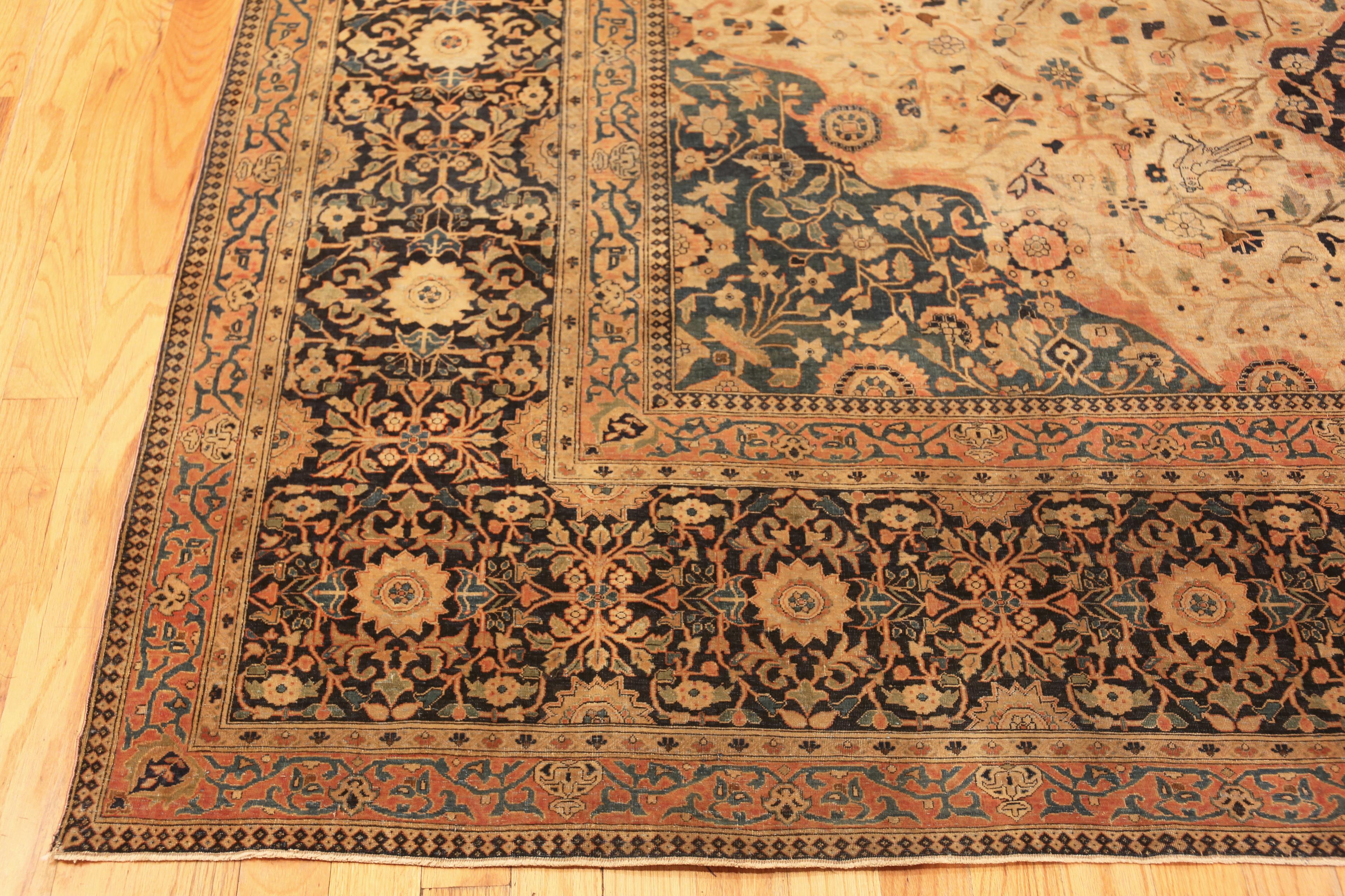 19th Century Antique Persian Mohtasham Kashan Rug. 9 ft 10 in x 13 ft 7in For Sale
