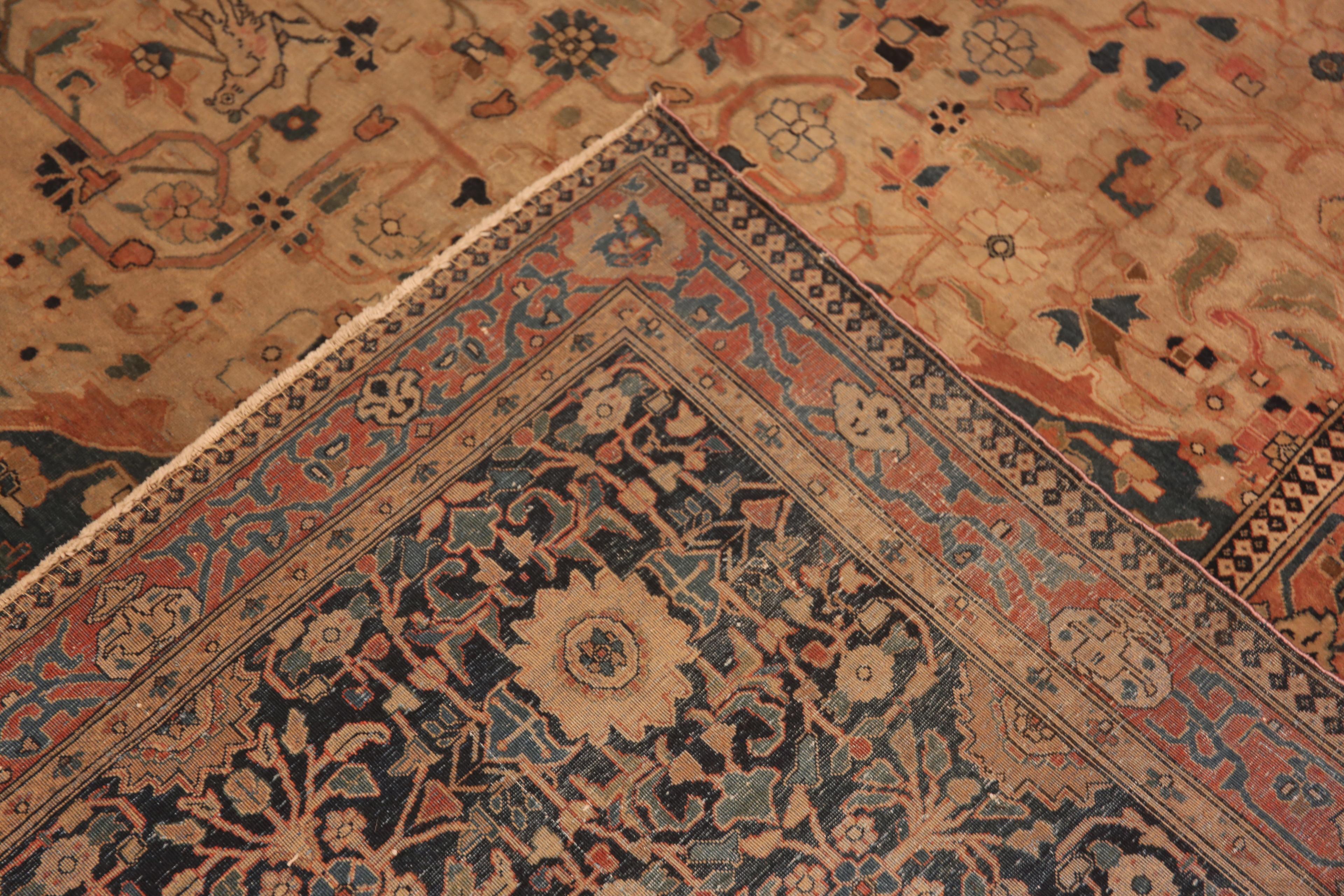 Antique Persian Mohtasham Kashan Rug. 9 ft 10 in x 13 ft 7in For Sale 2
