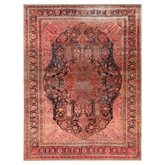 Antike persische Mohtasham Kashan Rug.10 ft 4 in x 13 ft 7in