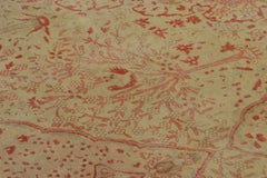 Antiker persischer Mohtasham-Teppich, großes Medaillon in zartem Rosa & Elfenbein - Rug & Kilim