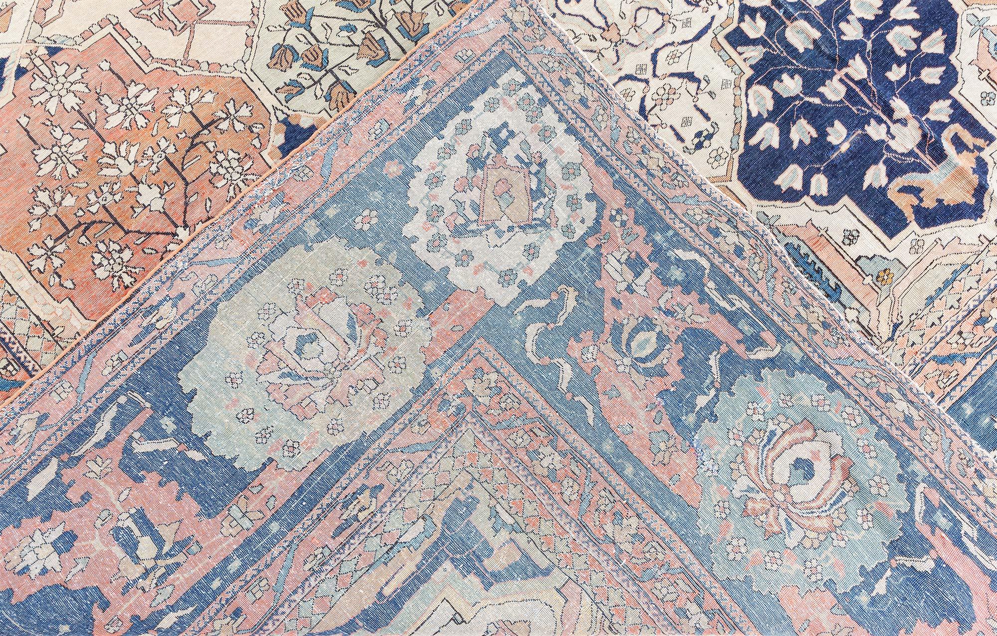 Antique Persian Mohtashem Kashan Handmade Wool Rug Doris Leslie Blau For Sale 4