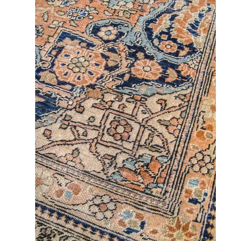 Antiker persischer Mohtesham Kashan-Teppich, spätes 19. Jahrhundert (Handgeknüpft) im Angebot