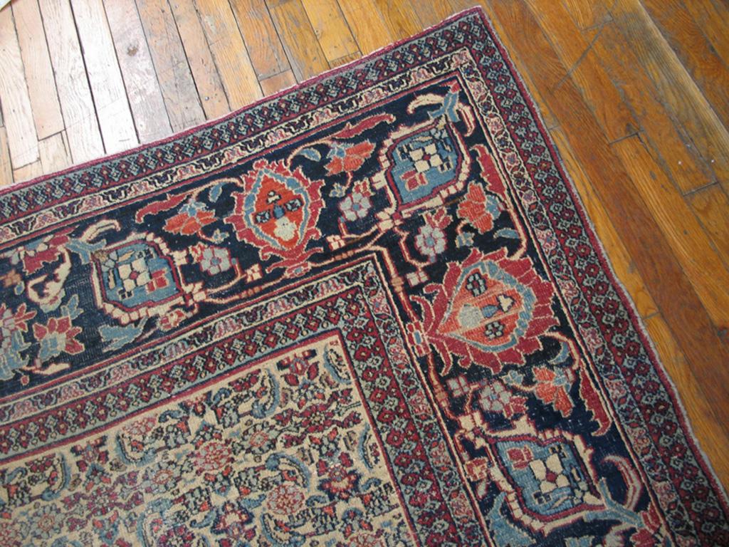 Hand-Knotted Antique Persian Mood Rug For Sale