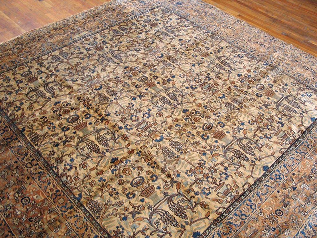 Hand-Knotted Early 20th Century N.E. Persian Khorasan Moud Carpet ( 10'8
