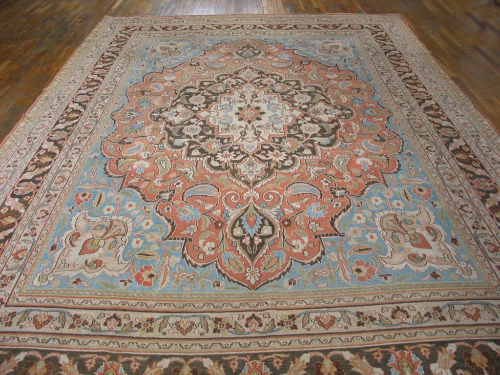 Late 19th Century 19th Century N.E. Persian Khorassan Moud Carpet ( 10'2