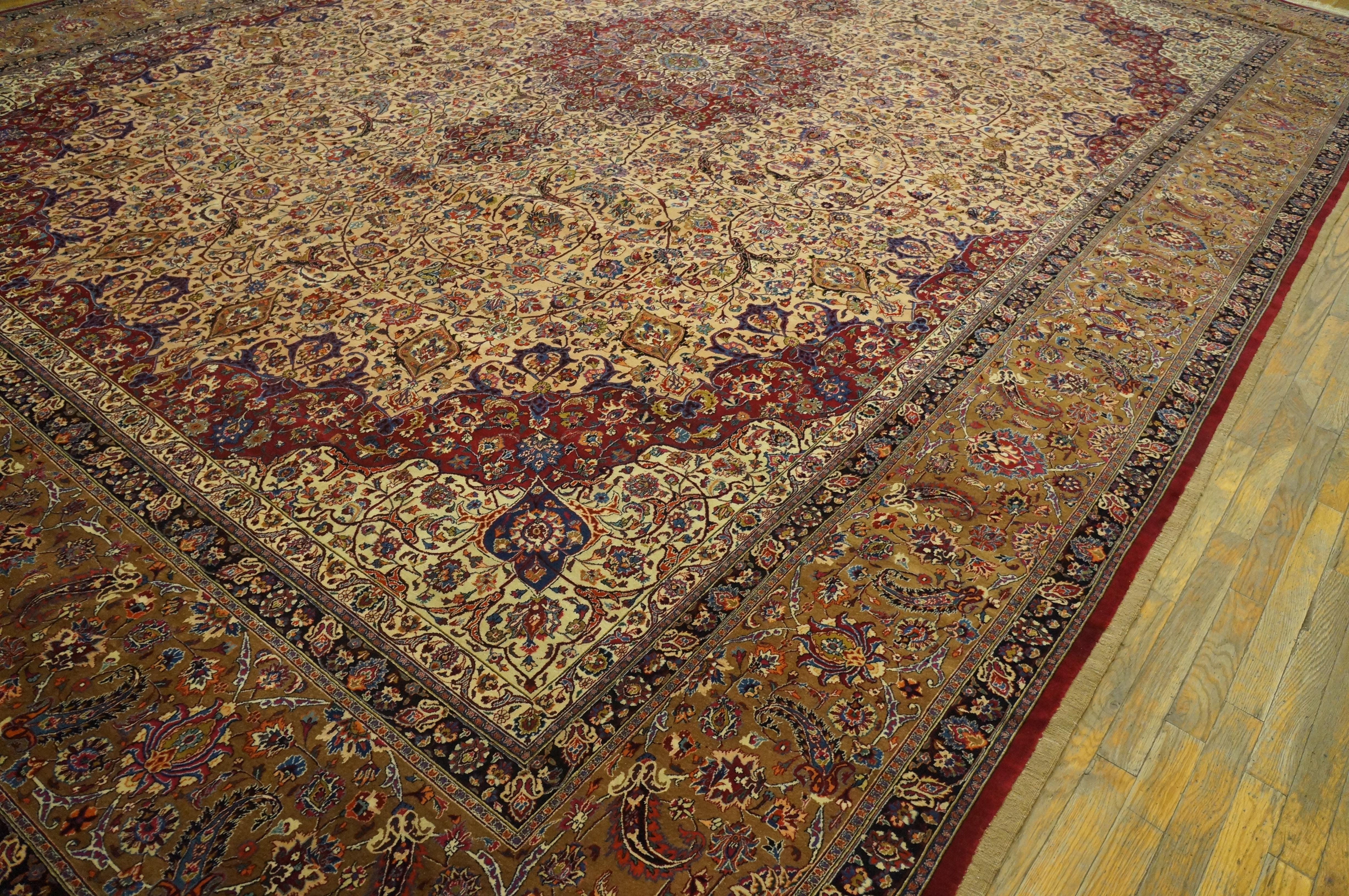 Antique Persian Moud rug. Measures: 11'10