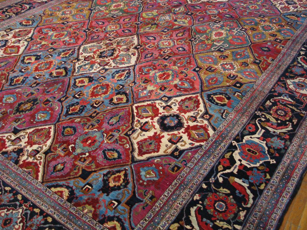 Early 20th Century E. Persian Khorassan Moud Carpet with Garden Design For Sale 1