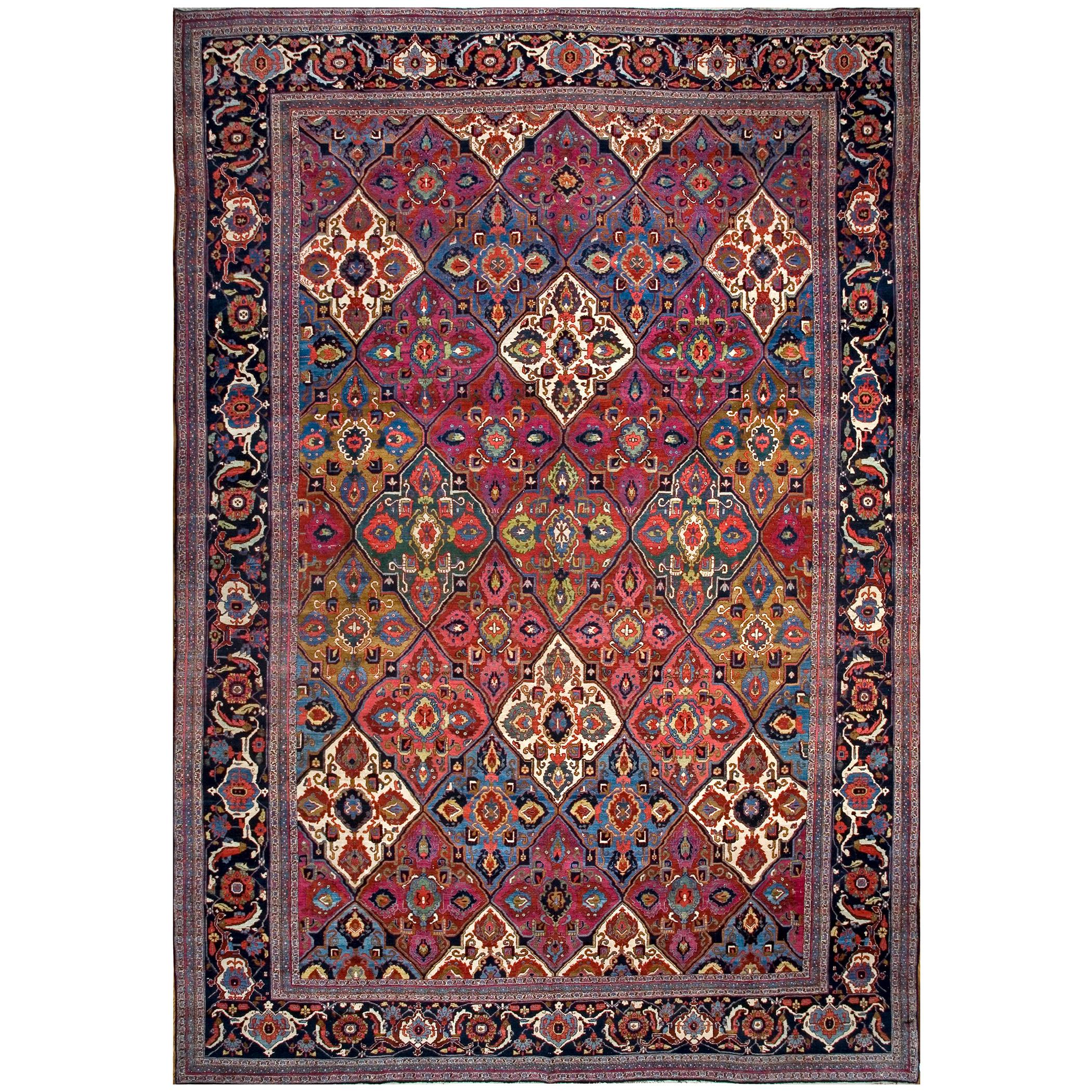 Early 20th Century E. Persian Khorassan Moud Carpet with Garden Design For Sale