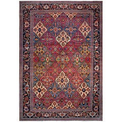 Antique Early 20th Century E. Persian Khorassan Moud Carpet with Garden Design