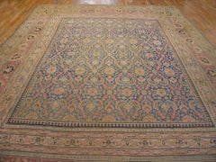 Fantastic Blue Color and Allover FloralDesign Antique Persian Khorassan Moud Rug