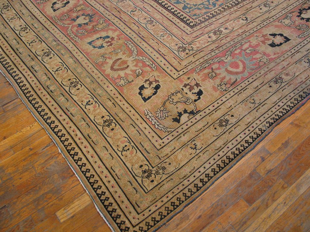 Hand-Knotted Antique Persian Moud Rug For Sale