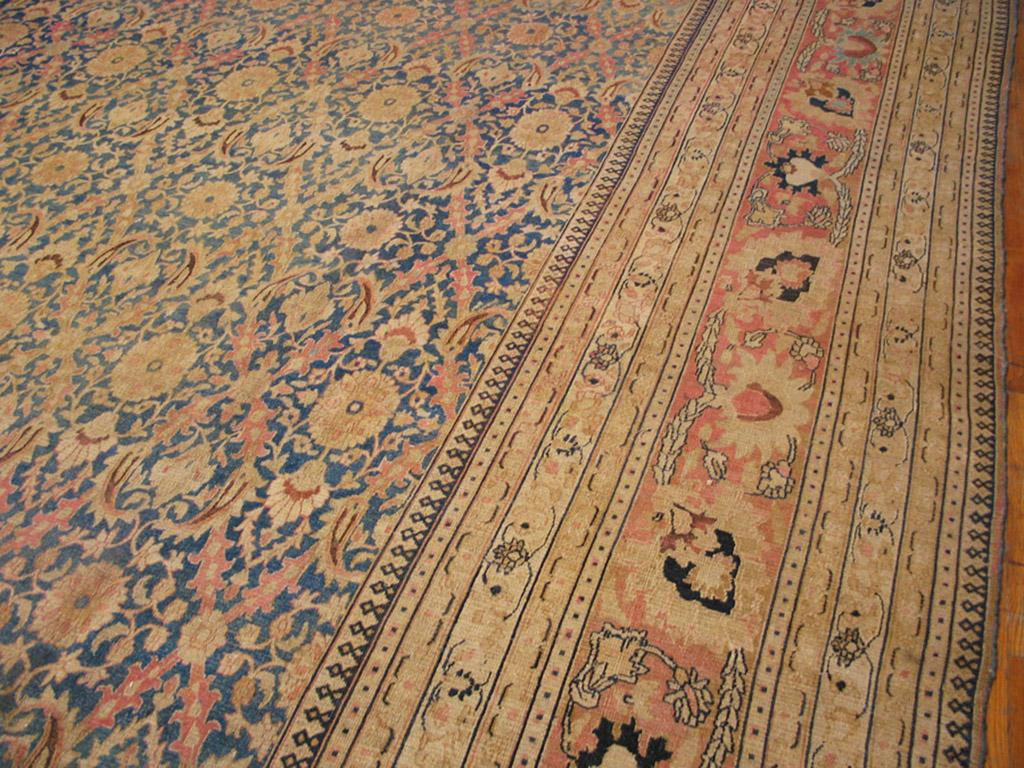 Late 19th Century Antique Persian Moud Rug For Sale