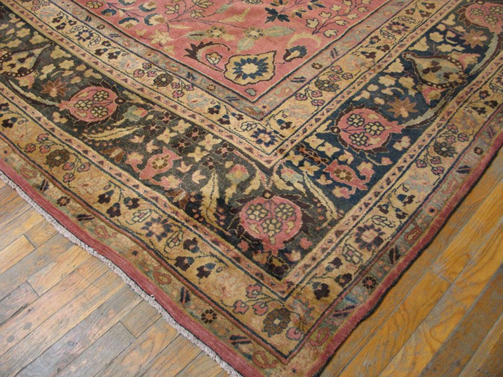 Hand-Knotted Antique Persian Moud Rug 13' 8