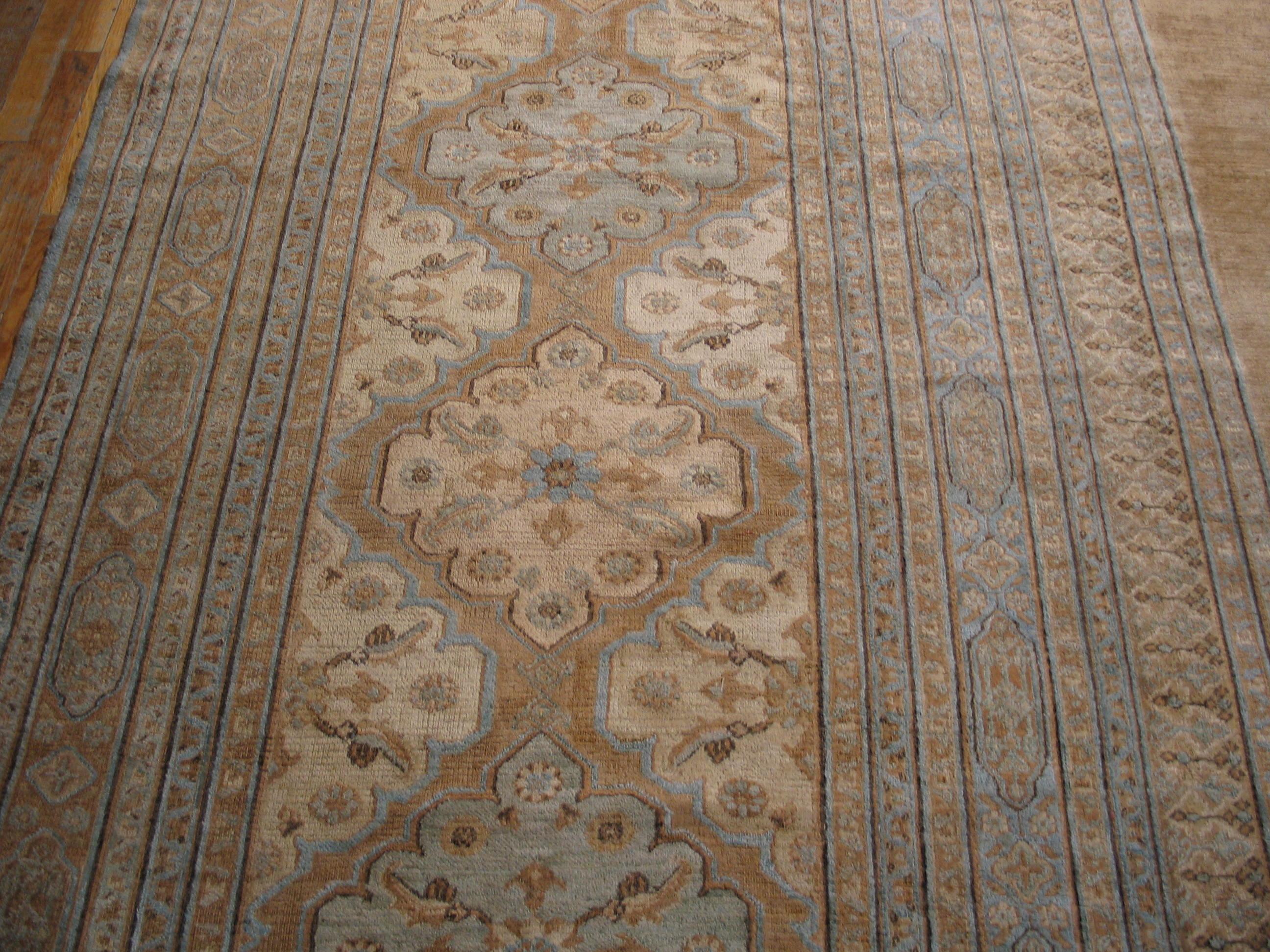 Hand-Knotted Antique Persian Moud Rug For Sale