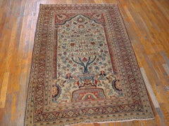 19th Century N.E. Persian Moud Meditation Carpet ( 3'8" x 5'10" - 112 x 178 )