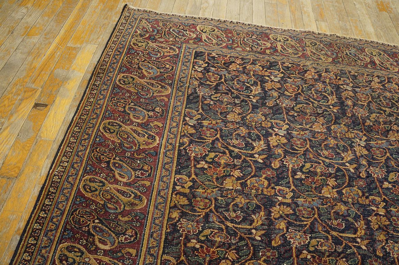 Mid-19th Century Antique Persian Moud Rug 5' 9''x 7' 9'' For Sale