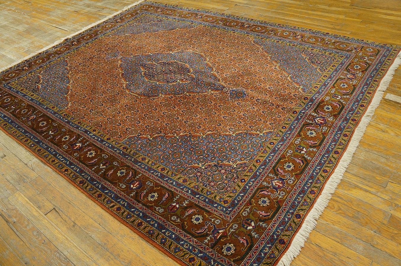 Hand-Knotted Mid 20th Century Persian Moud Carpet / 6' 9''x 8'  For Sale