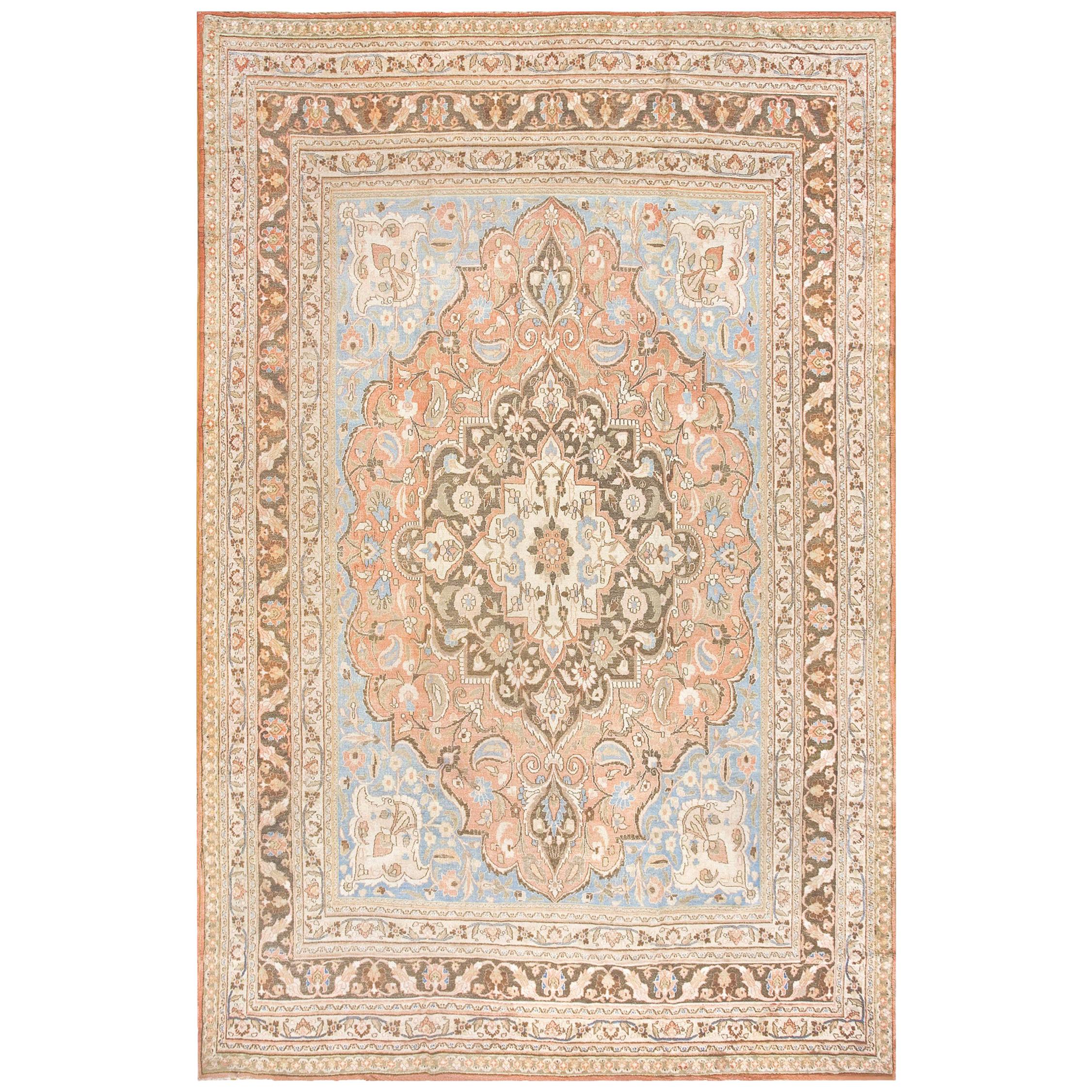 19th Century N.E. Persian Khorassan Moud Carpet ( 10'2" x 15'10" - 310 x 483 ) For Sale