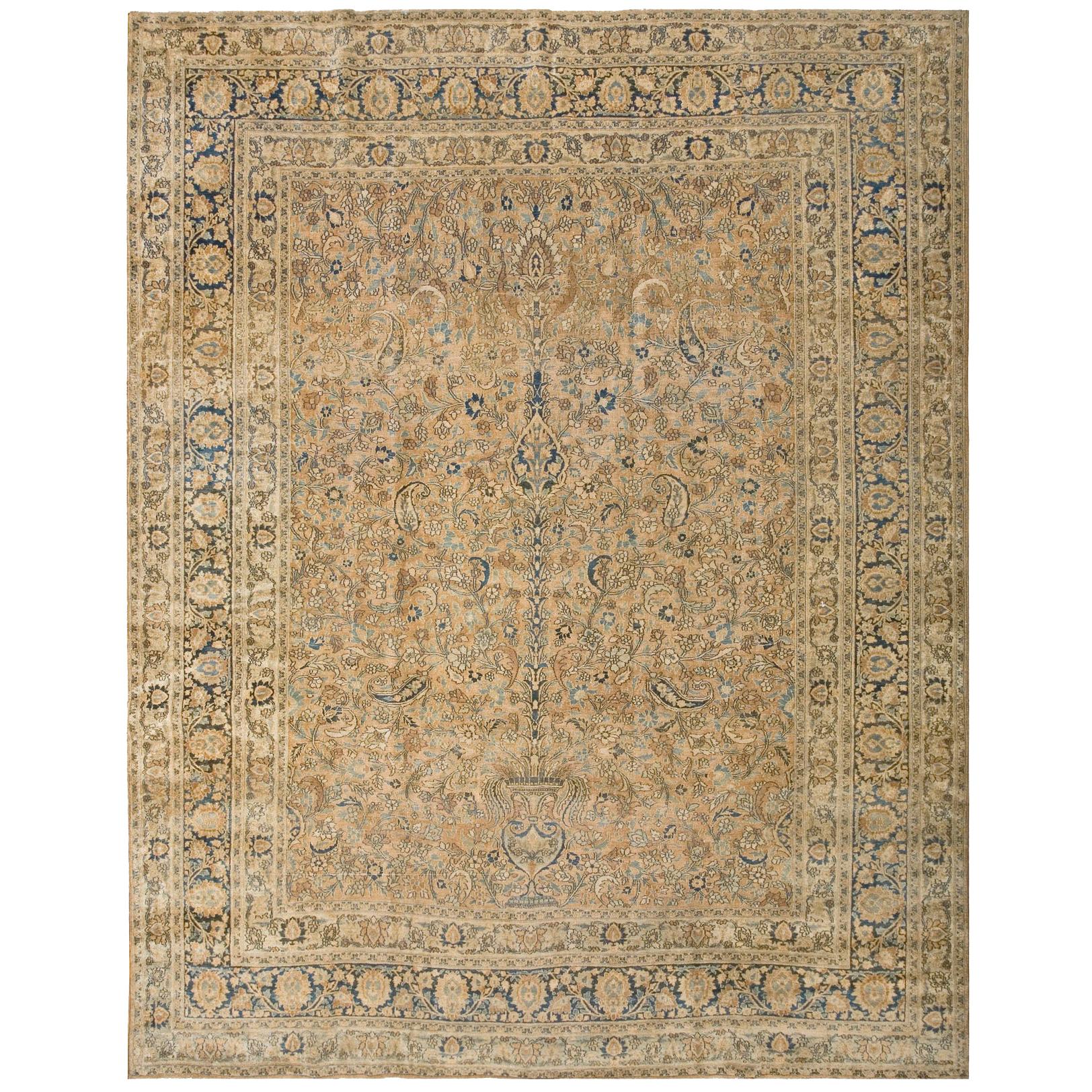 Early 20th Century N.E. Persian Moud Carpet ( 9'2" X 11'10" - 280 x 360 ) For Sale