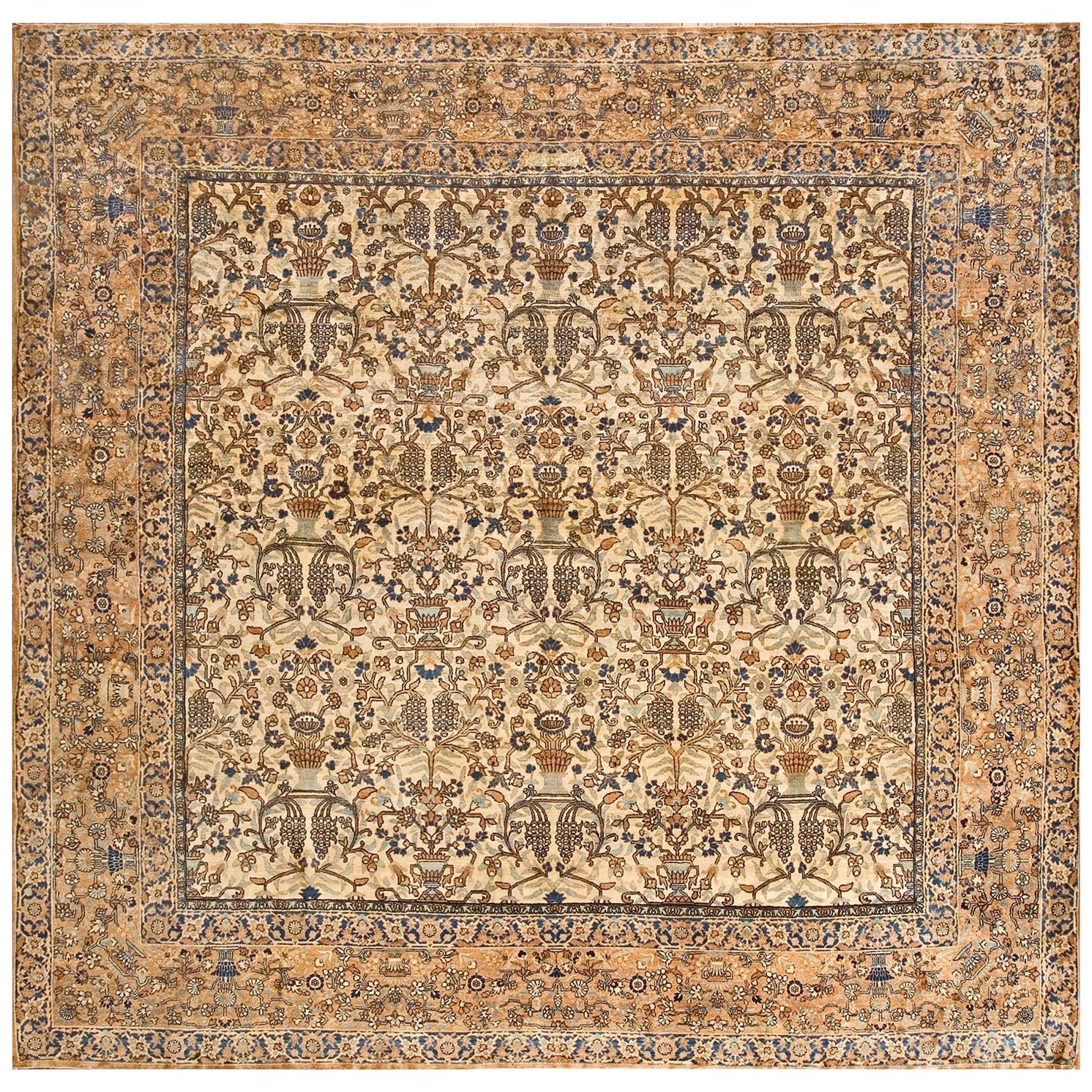 Early 20th Century N.E. Persian Khorasan Moud Carpet ( 10'8" x 11 - 325 x 335 )