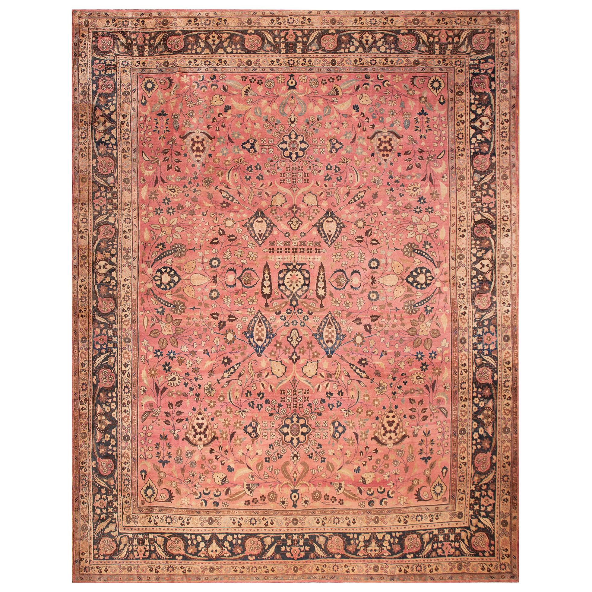 Antique Persian Moud Rug 13' 8" x 17' 6"  For Sale