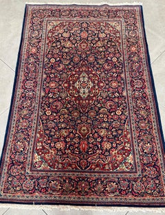 Old Persian Multicolor Accent Rug 5x7