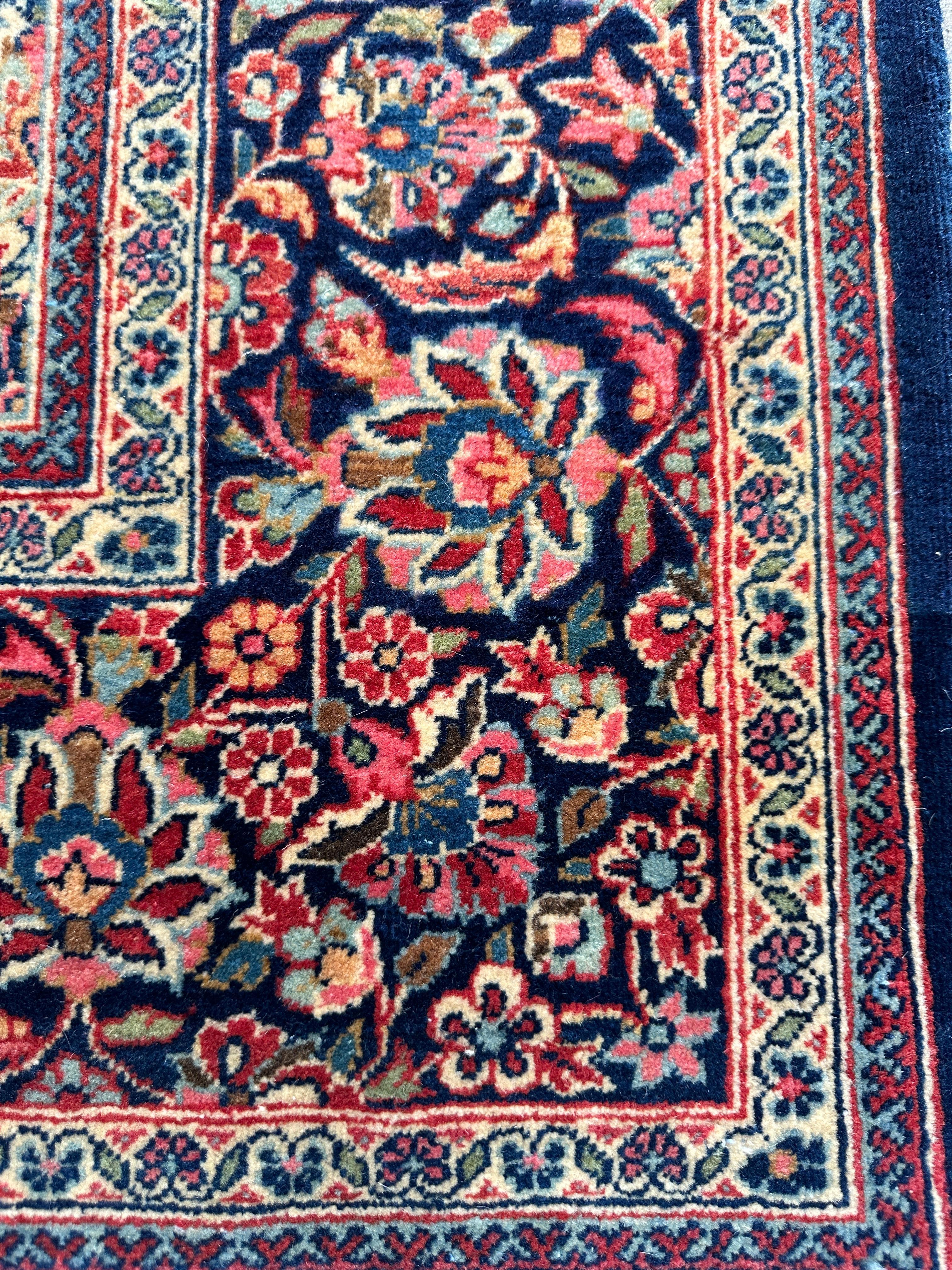 Tissé à la main Tapis persan ancien multicolore 5x7 en vente