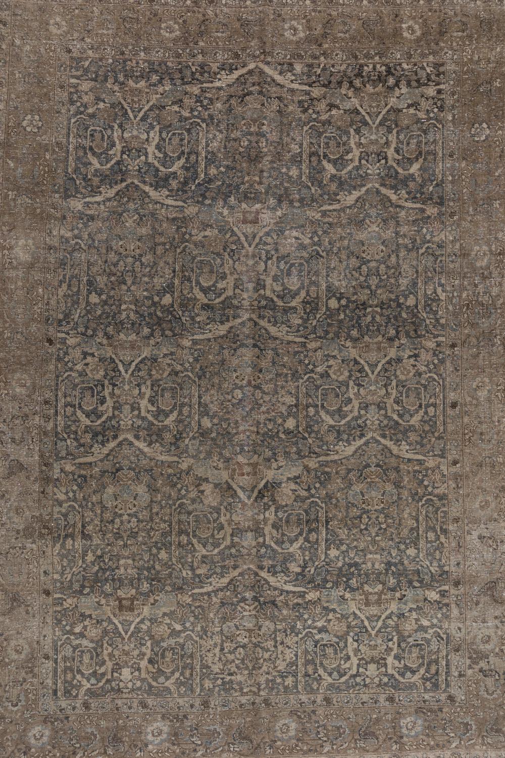 Age: 1910

Pile: Low

Wear Notes: 3

Material: Wool on Cotton

Antique Persian rug with the desirable Mustafi pattern. 

Vintage rugs are made by hand over the course of months, sometimes years. Their imperfections and wear are evidence of