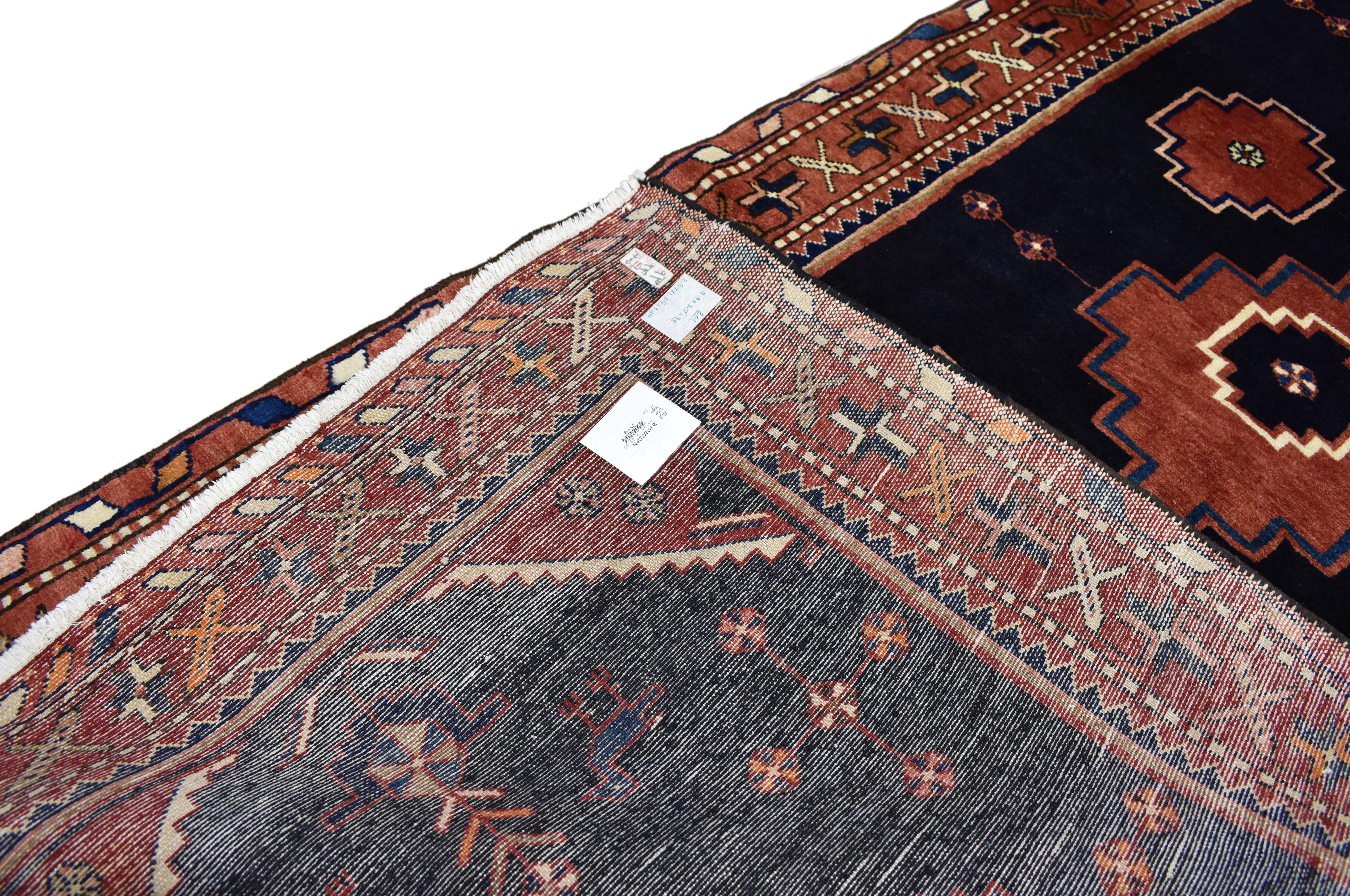 20th Century Antique Persian Nahavand Hamadan Runner with Modern Tribal Style For Sale
