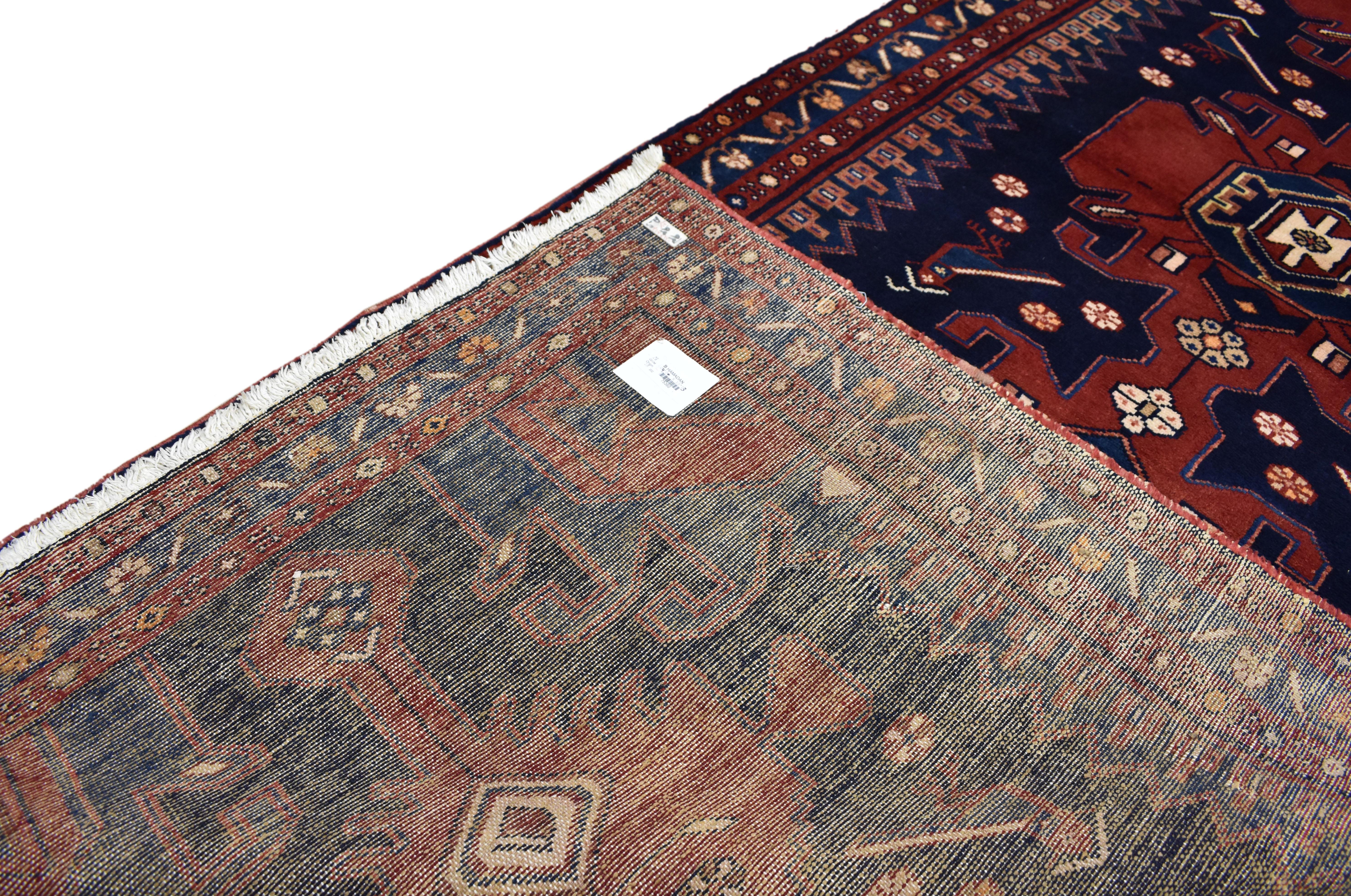 Antique Persian Nahavand Hamadan Runner with Modern Tribal Style In Good Condition For Sale In Dallas, TX