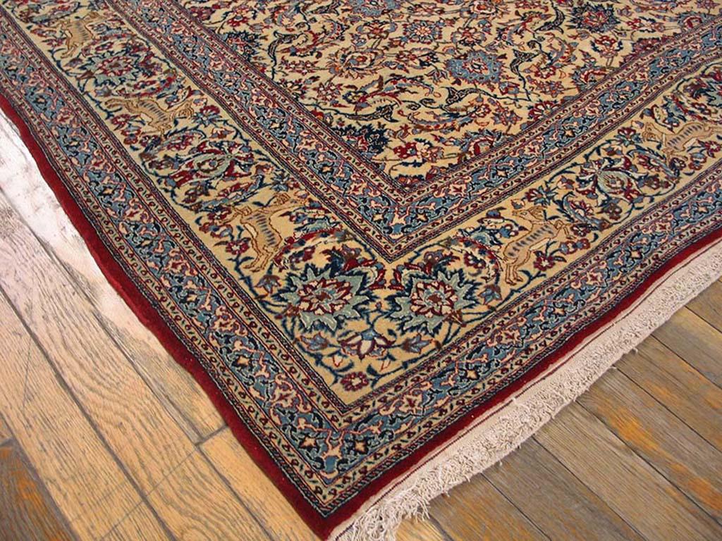 Hand-Knotted Mid 20th Century Persian Nain Carpet ( 5'3